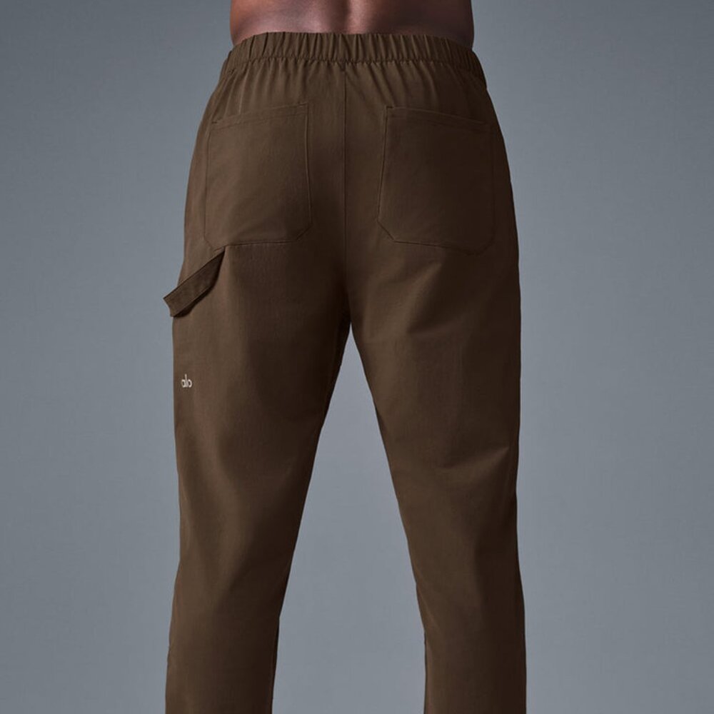 Alo Yoga Co-Op Carpenter Track Pant Espresso Brown Size Small